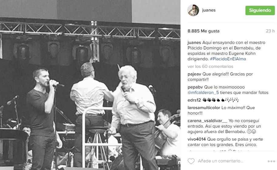 Juanes y Plácido Domingo