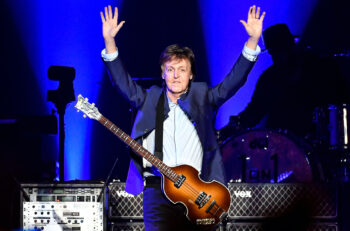 FRESNO, CA - APRIL 13:  Paul McCartney performs on Opening Night of the One On One Tour at Save Mart Center on April 13, 2016 in Fresno, California.  (Photo by Steve Jennings/Getty Images)