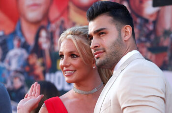 Britney Spears and Sam Asghari pose at the premiere of "Once Upon a Time In Hollywood" in Los Angeles, California, U.S., July 22, 2019. REUTERS/Mario Anzuoni