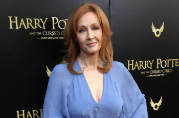 J.K. Rowling attends the Broadway Opening Day performance of 'Harry Potter and the Cursed Child Parts One and Two' at The Lyric Theatre on April 22, 2018 in New York City.