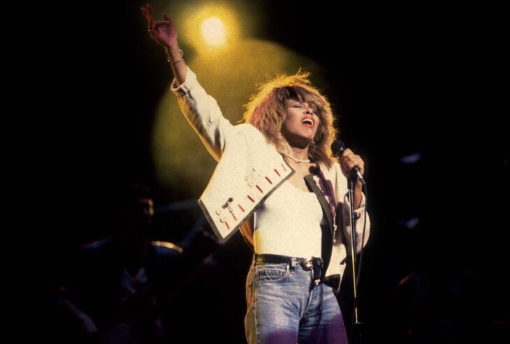 American R&B and Pop singer Tina Turner performs onstage at the United Center, Chicago, Illinois, October 1, 2000. (Photo by Paul Natkin/Getty Images)